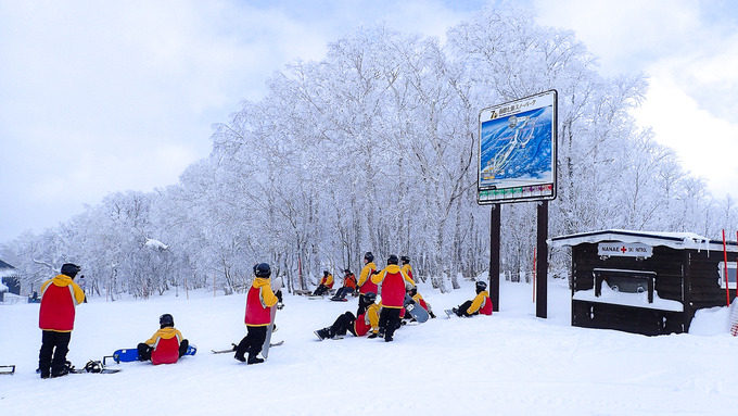 colorful ski slopes