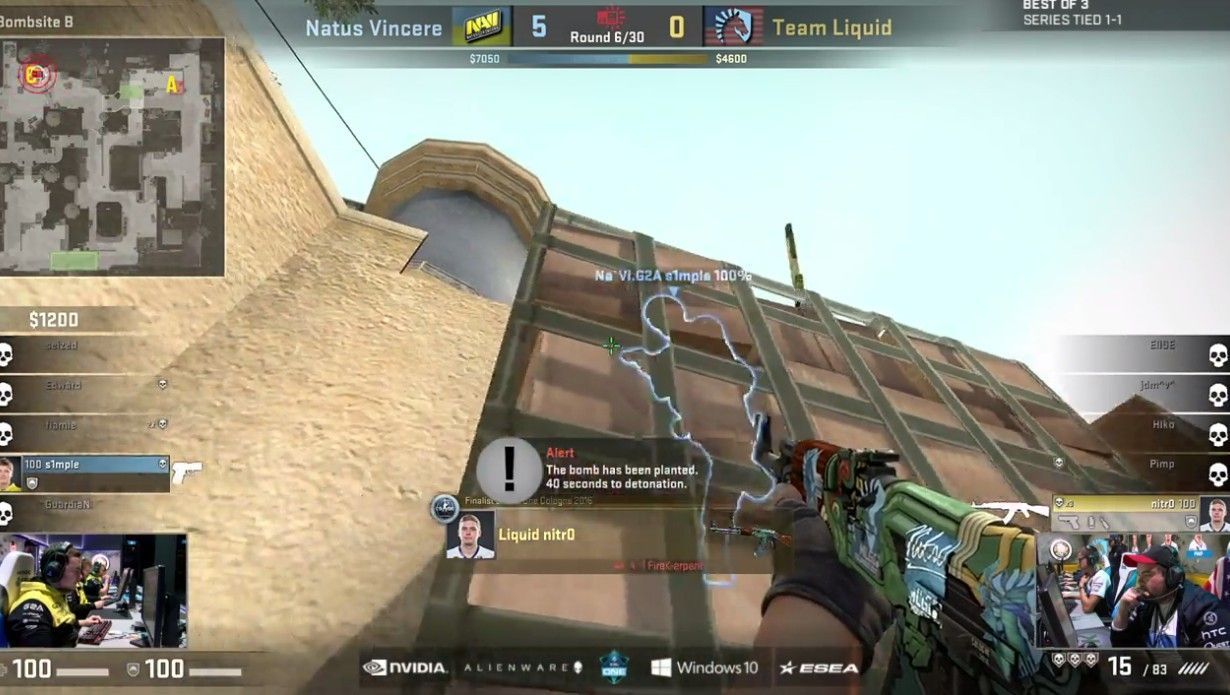 準決勝 Liquidを相手にみせたs1mpleの奇抜なクラッチで会場から悲鳴 今年のベストシーンだ 海外の反応 Cs Go Cs Go 海外の反応ぶろぐ 仮