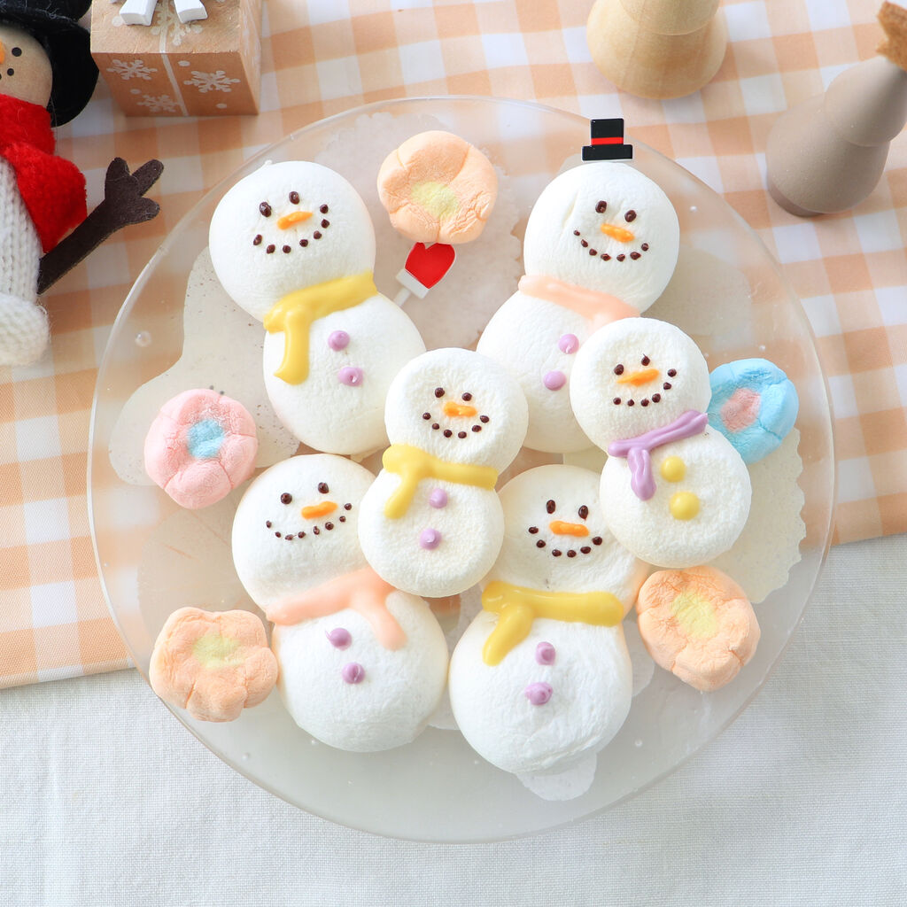 めちゃくちゃカンタン！かわいすぎるマシュマロ雪だるま⛄口の中で