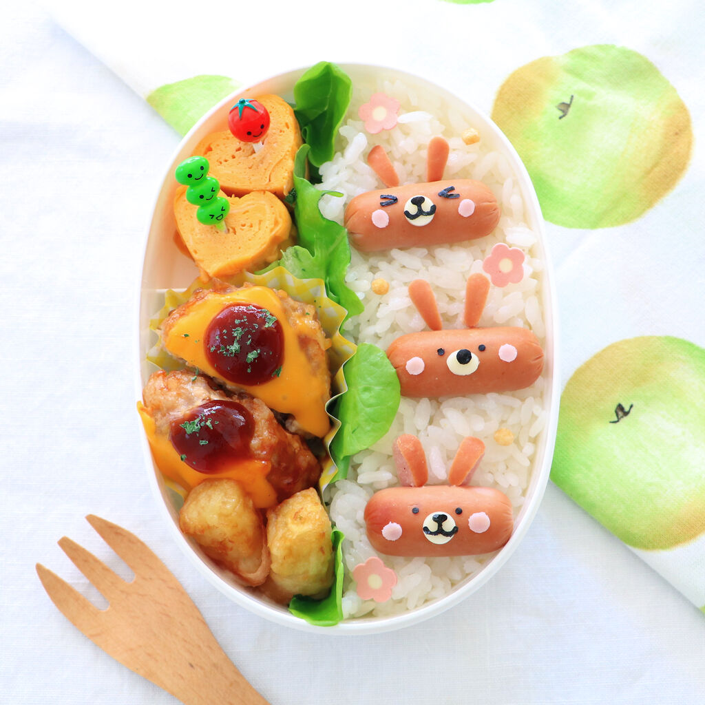 可愛い～💛ウィニーでウサギさん弁当🐰 : OYATSUやGOHAN 作って