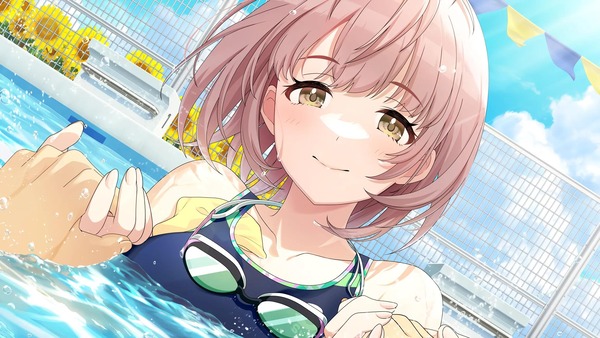 【シャニマス】競泳水着のはるきの立ち絵の膨らみがドスケベすぎる