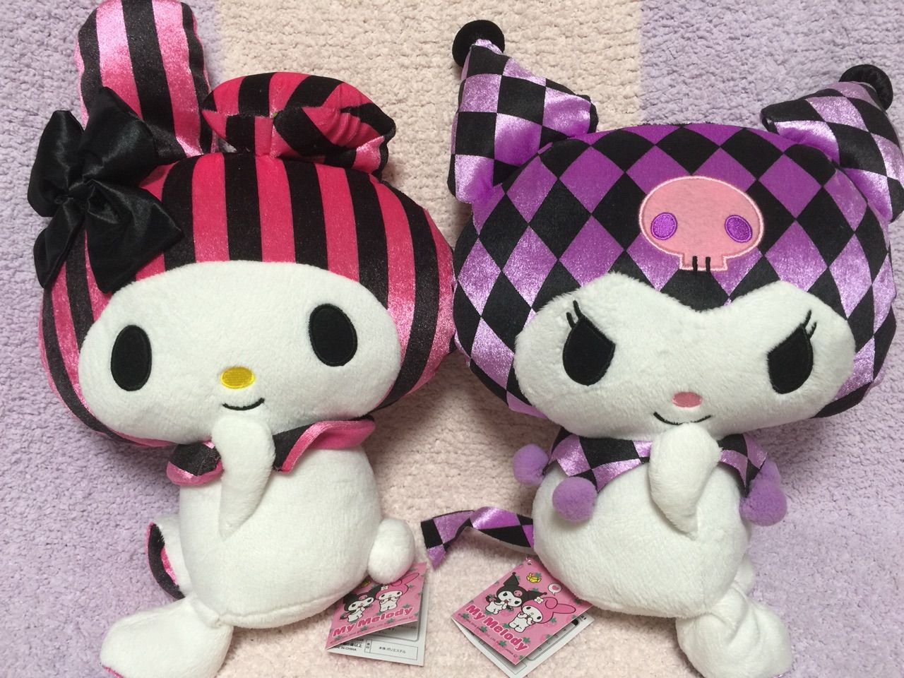 マイメロディ ストライプ・ダイヤ柄 BIGぬいぐるみ GET♪ : まいまいめ 