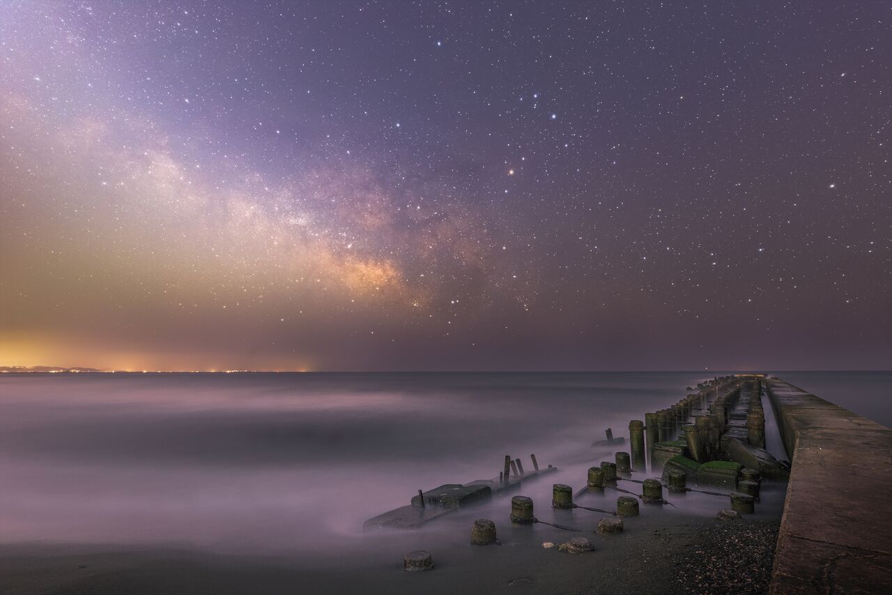 相模川河口の砂州 撮影行 天の川 撮り記 食い記