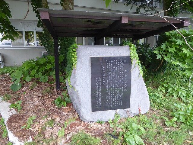 ヒポクラテスの木の碑 弘前大学医学部 くぐる鳥居は鬼ばかり