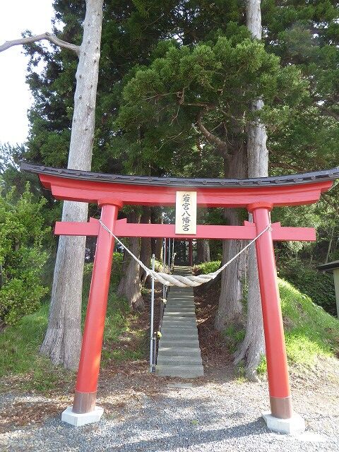 石吞若宮八幡宮 （五戸町上市川） : くぐる鳥居は鬼ばかり