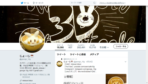 ラテアート職人じょーじさんの著作権は?お店はどこ?