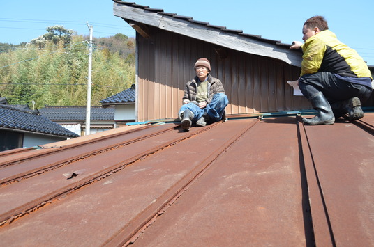 台所天井張り替え (1)