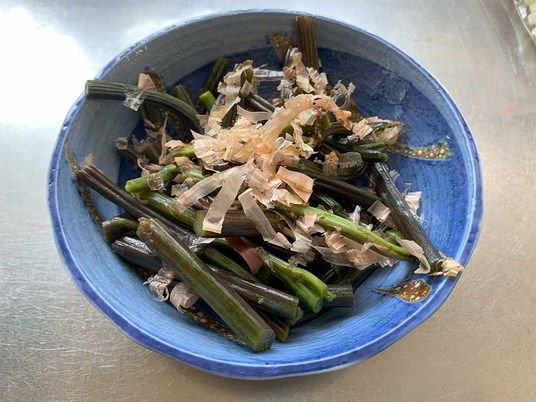 小鉢のワラビ