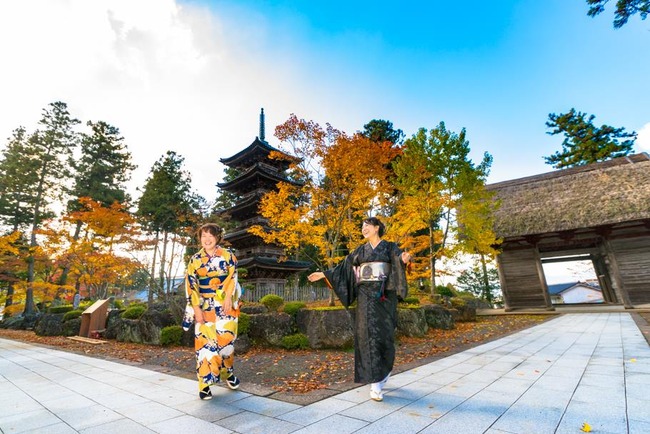 着物×佐渡妙宣寺秋1 (1)