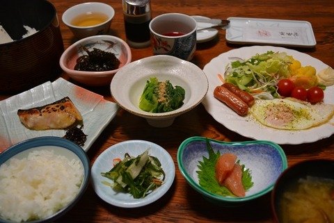 佐渡尖閣荘朝食