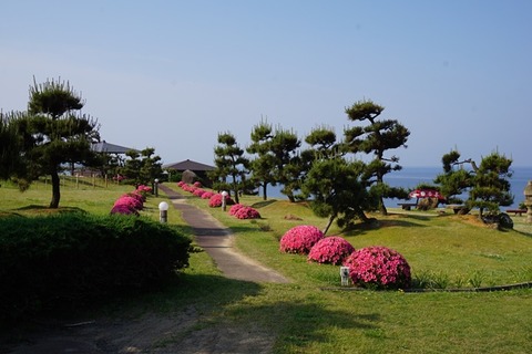 佐渡吾妻夕映亭海容亭庭園