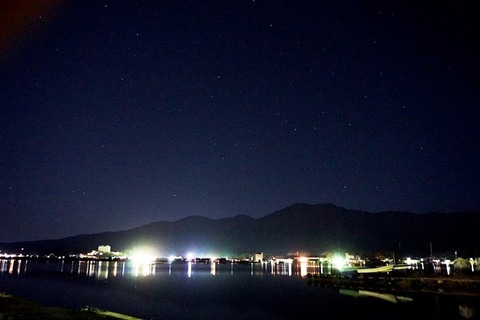 夜の加茂湖1