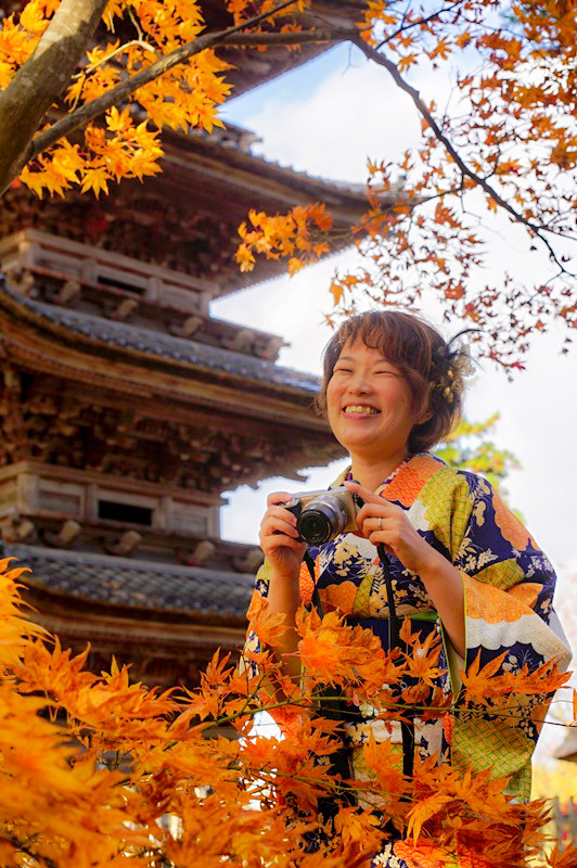 妙宣寺着物でフォトウォーク佐渡4