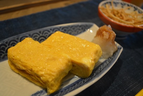 佐渡蕎麦もぜむ茂左衛門MOZEM料理(だし巻き玉子)