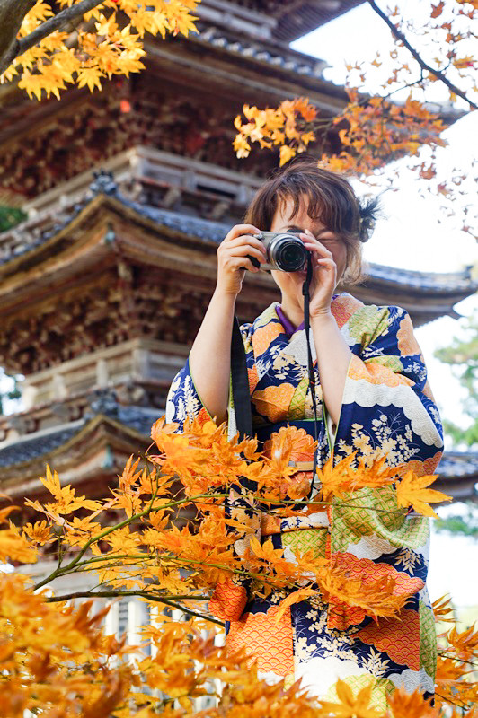 妙宣寺着物でフォトウォーク佐渡3