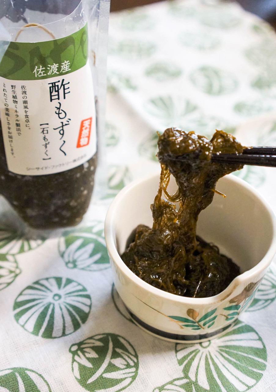 海藻 天然石もずくと酢 砂糖 塩で作った解凍してすぐ食べられる酢もずく 佐渡旅 Sadotabi