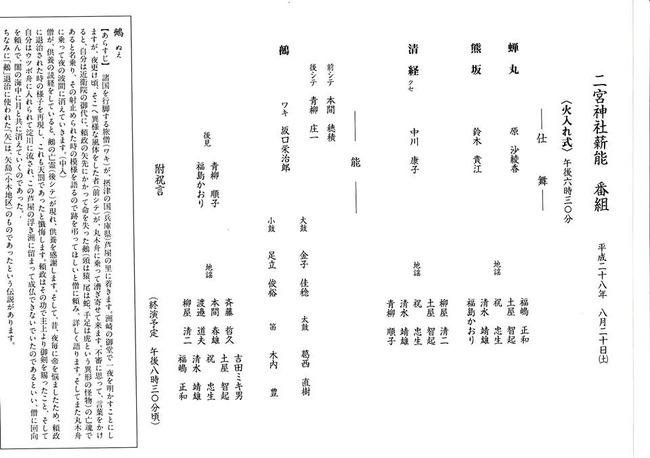 二宮神社薪能１
