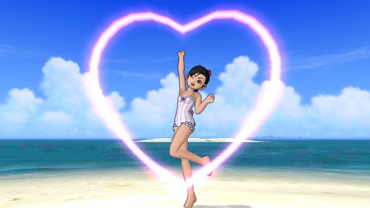 人間子供女ちゃんが新作水着 夢見るスイムワンピ を着てみた キュララな夏休み 17 今年も海は大騒ぎ さっちゃんねる Dqx