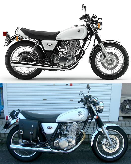 sr400タンク 青/白 キャンディ塗装| SR400カスタムショップ PRESTO customcollection