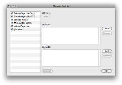 GreaseKit Manage Scripts