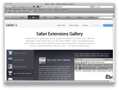 Safari Extentions Gallery