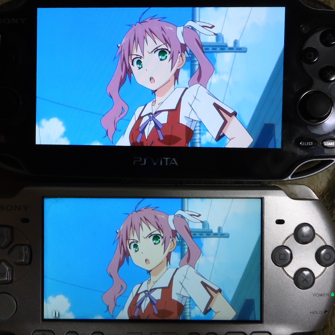 旧 速報 保管庫 Alt Psv Psvitaとpspの画像比較 アニメでも有機elで結構な差が
