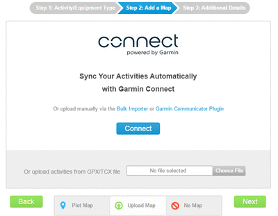 garmin connect and runkeeper