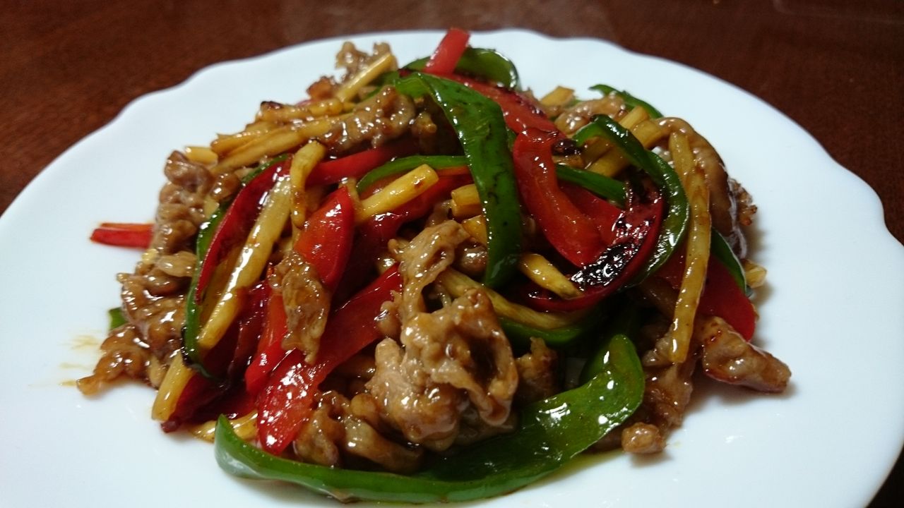 中華料理 青椒肉絲 チンジャオロース 作ってみた Sagawanaotoのblog
