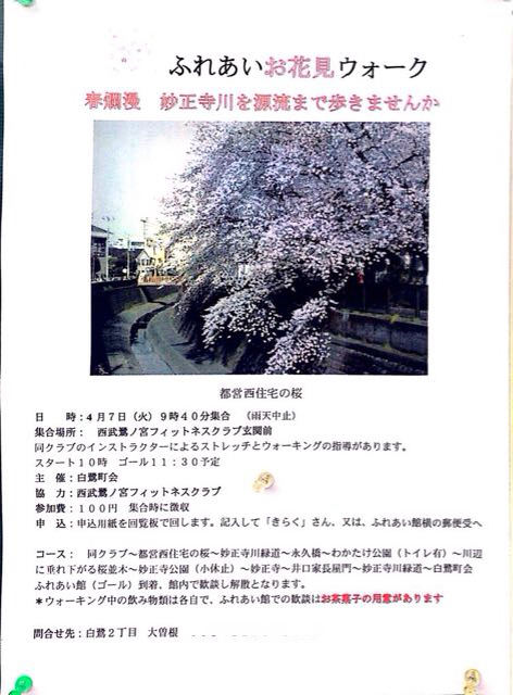 白鷺町会お花見ウォーク さぎのみや散歩日記 白鷺町会お花見ウォーク さぎのみや散歩日記