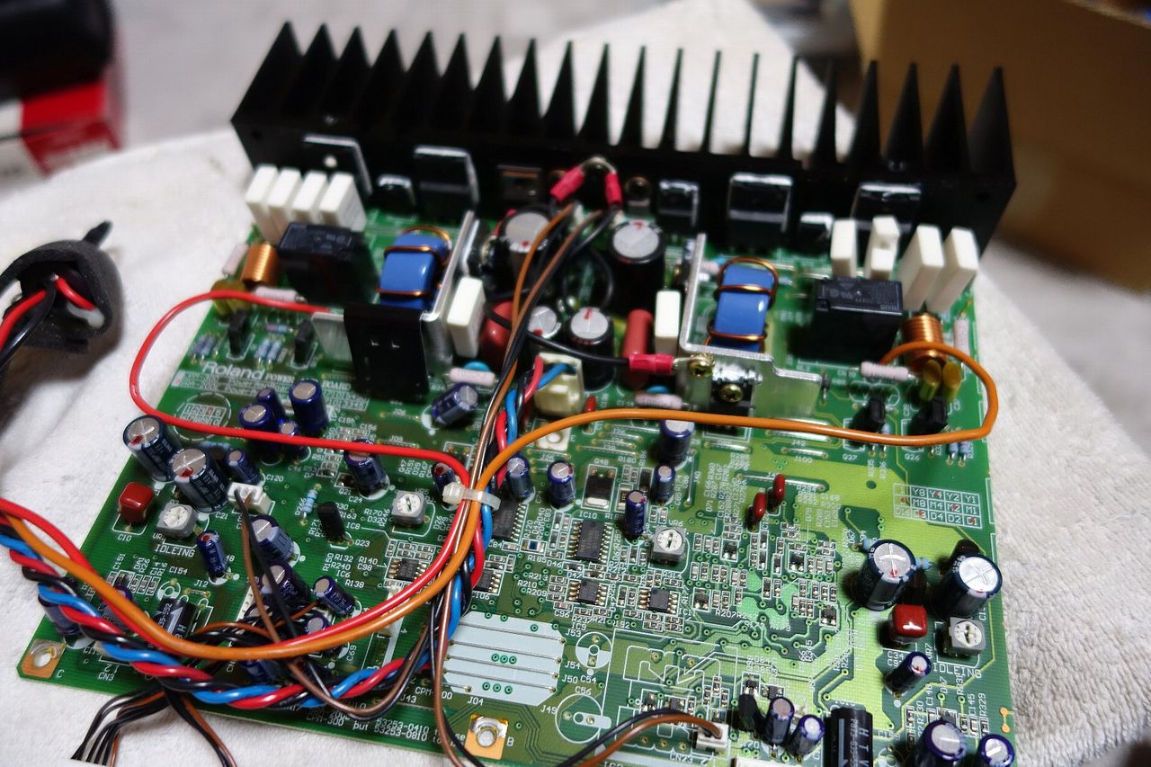 Roland RAD SRA-200E 3号機のメインボードのチェックと部品交換