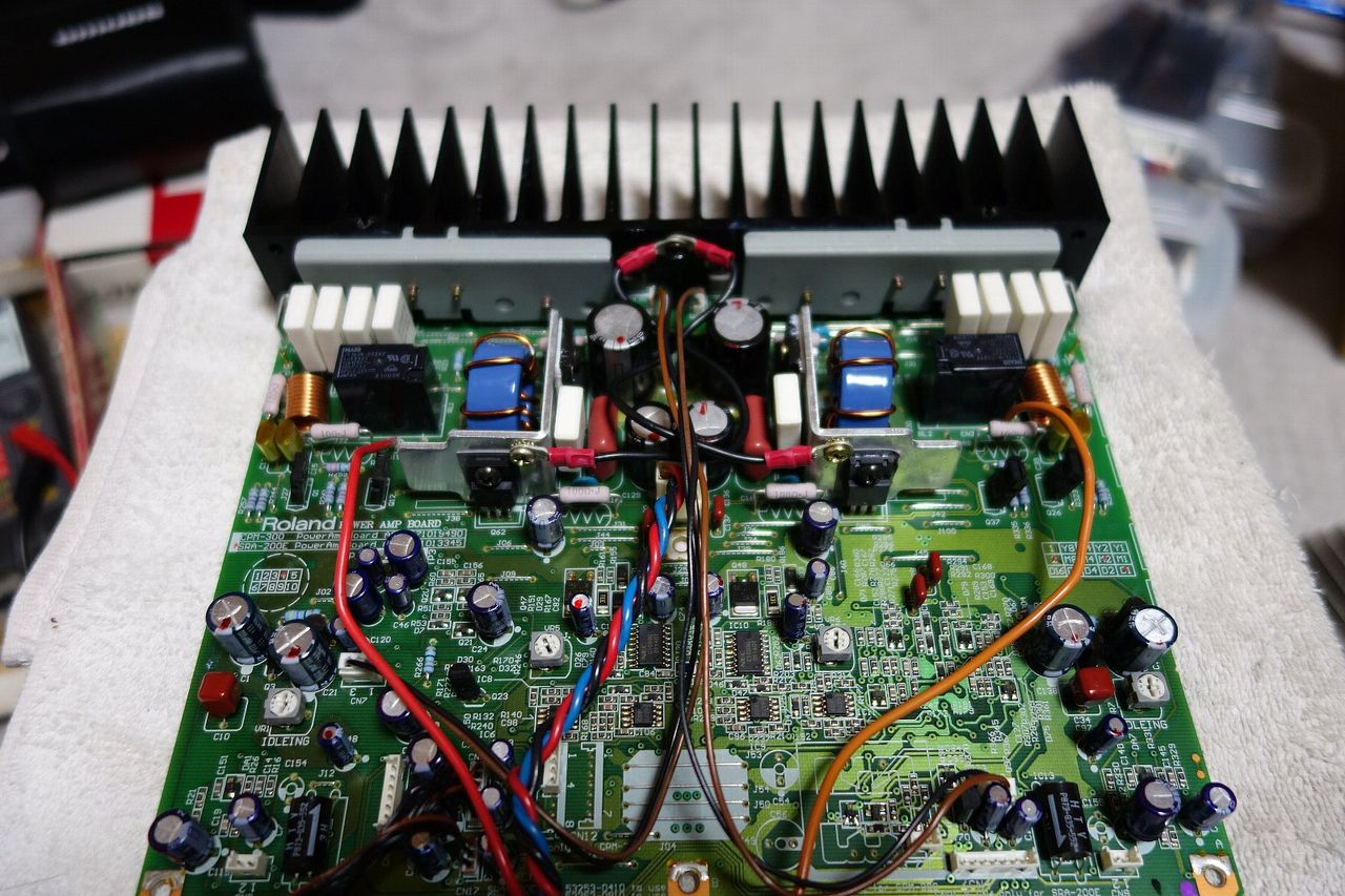 Roland RAD SRA-200E 3号機のメインボードのチェックと部品交換