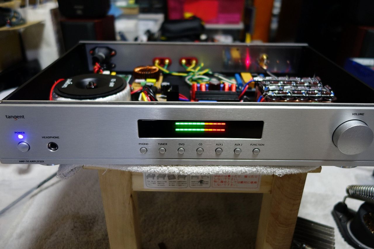 Tangent AMP-50 に LED レベルインジケーターを装着しました