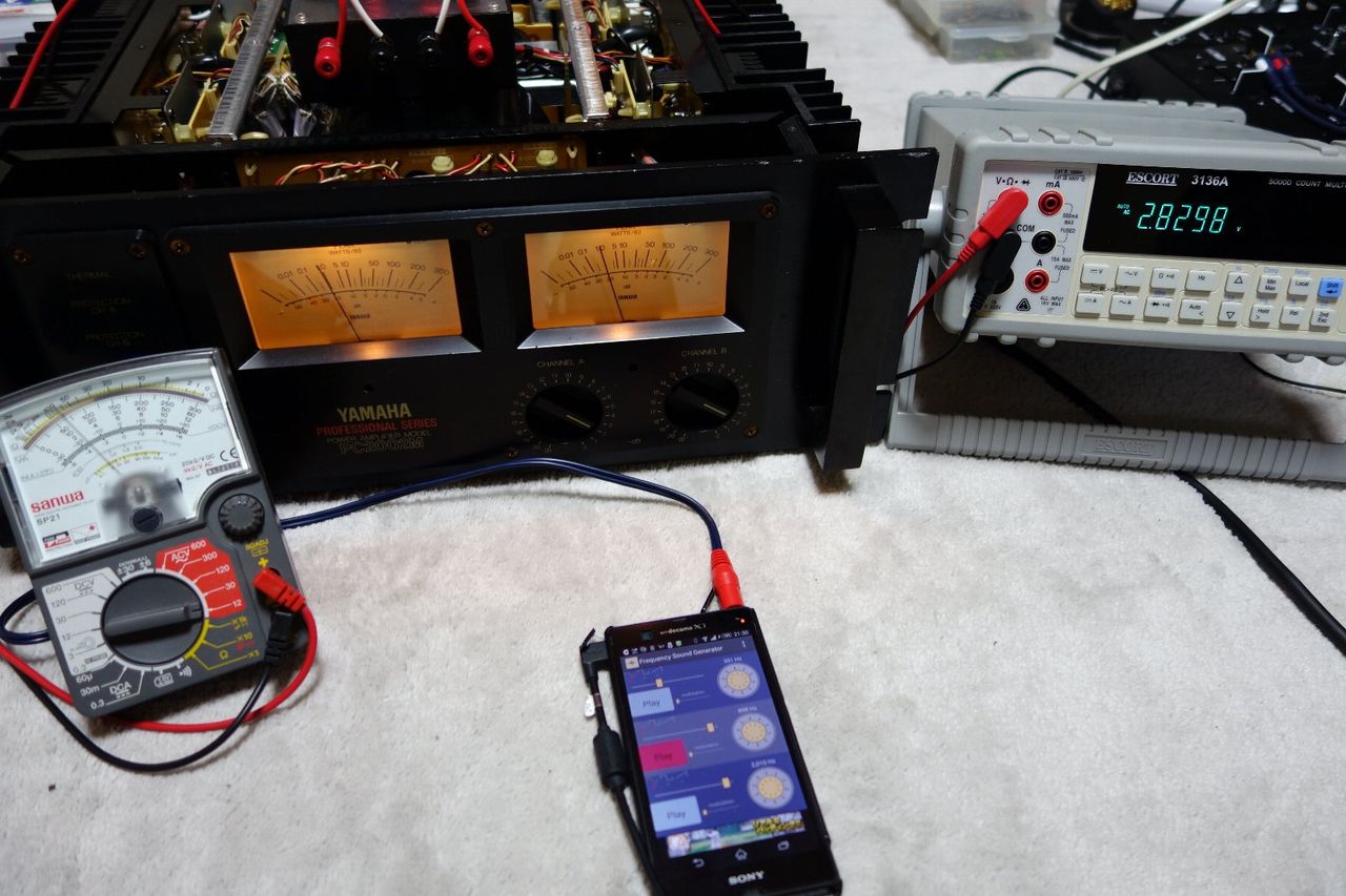 YAMAHA PC2002Mパワーメーターの調整 : アンプジャンカーのblog