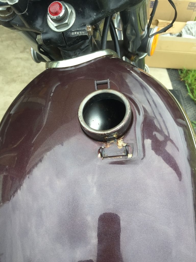 Cb550four タンクキャップ クラシックチェッカーの緑ヶ丘ベース