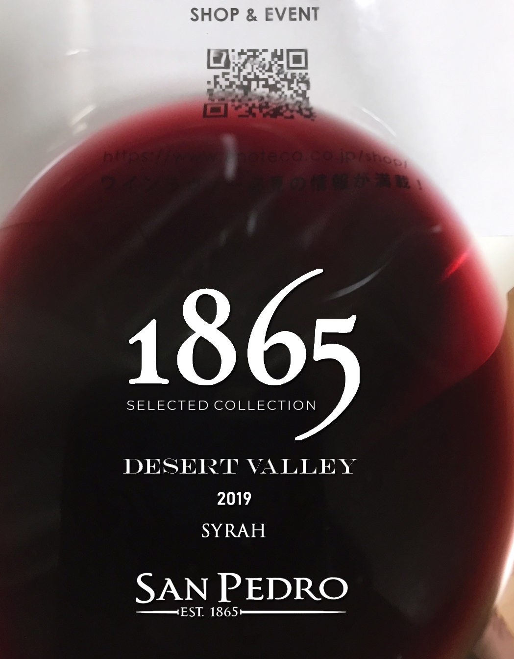 San Pedro 1865 Selected Collection Desert Valley Syrah 2019 : Red