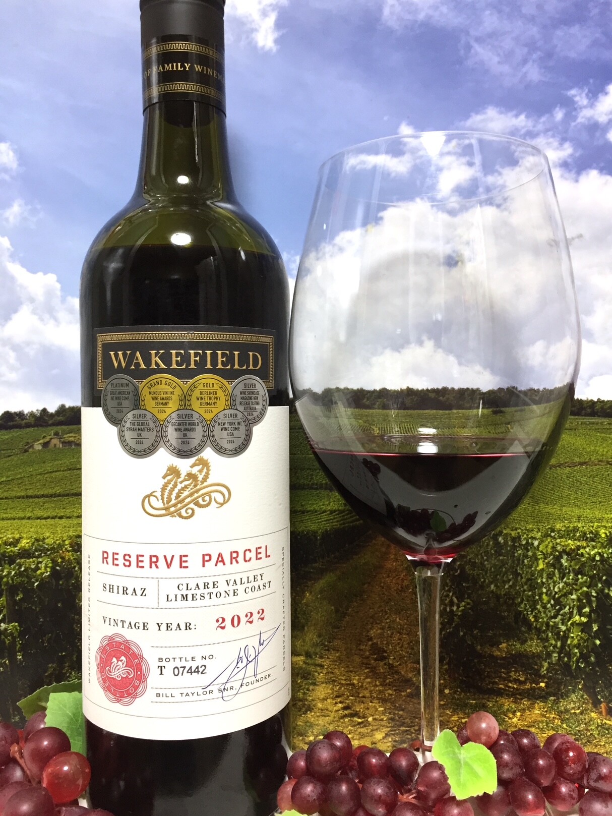 Wakefield Reserve Parcel Shiraz 2022 Clare Valley Limestone Coast