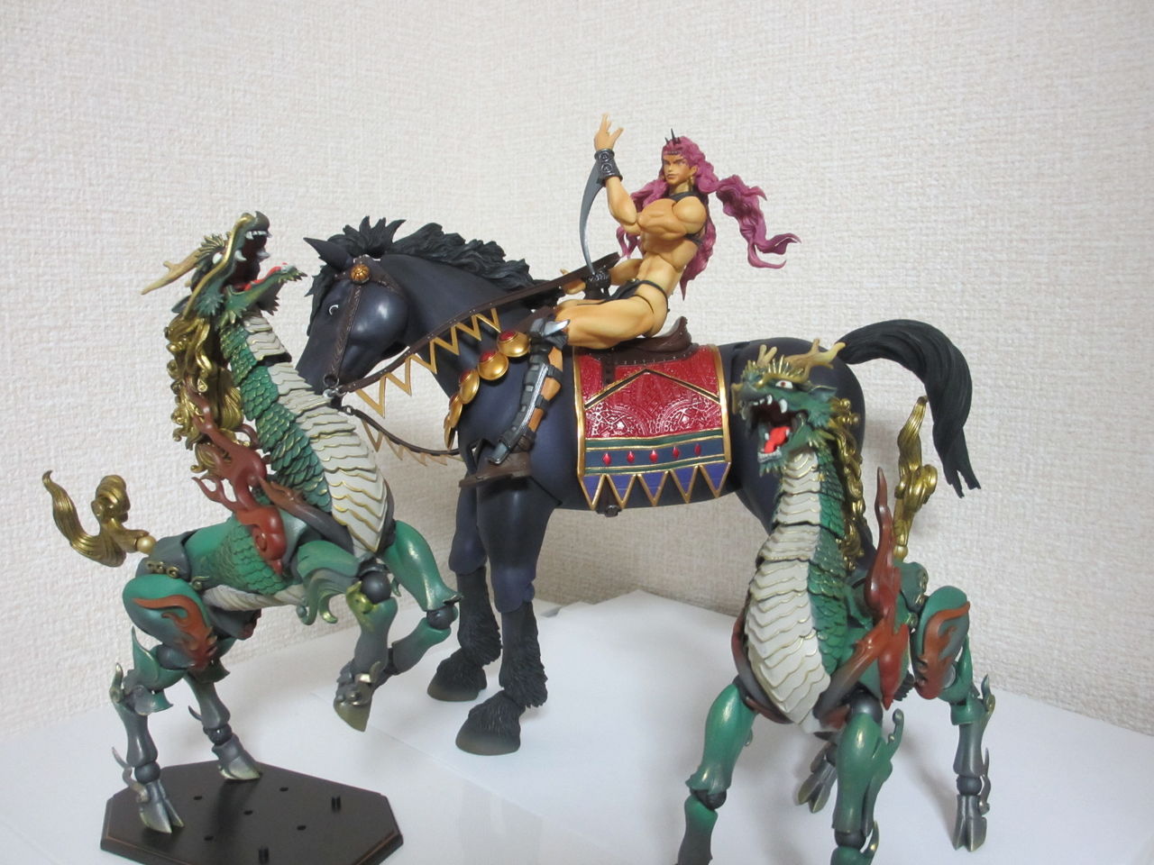 3個セット・送料無料 タケヤ式自在置物「馬 着彩」「麒麟 着彩」セット