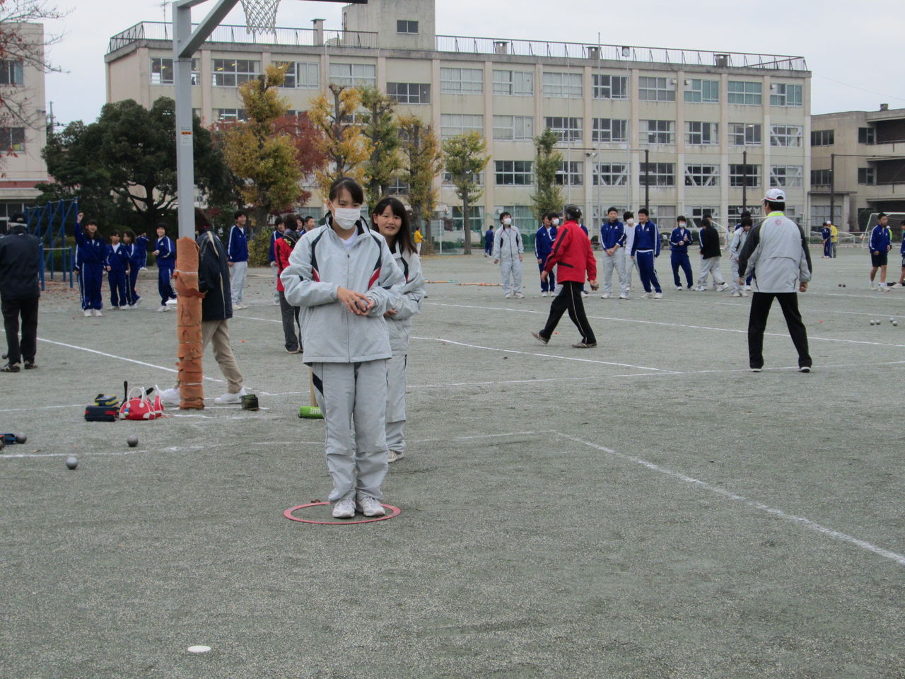 熊谷市立三尻中学校で、ペタンク体験実施 埼玉県ペタンク・ブール連盟