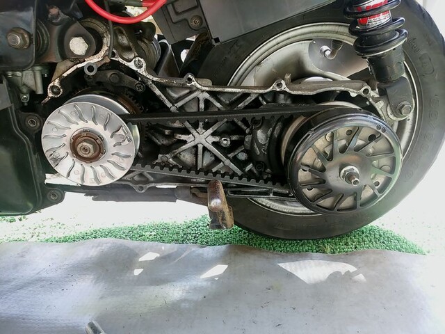 作業依頼車両 JOG90（3WF）駆動系交換、セッティング的