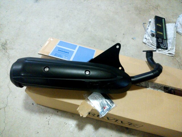 REVIVE マフラー ブラック チャンバー グランドアクシス bw's用 REVIVE マフラー ブラック チャンバー グランドアクシス bw's用 REVIVE