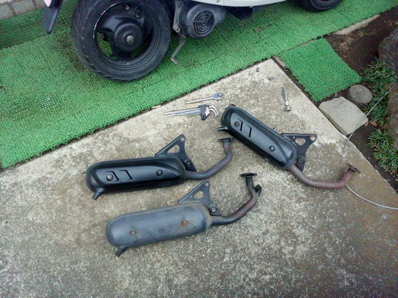 JOG ジョグ 3WF Axis90 純正マフラー　再塗装済み JOG ジョグ 3WF Axis90 純正マフラー 再塗装済み - メルカリ