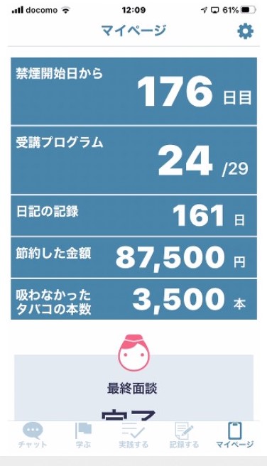 Ascure卒煙プログラム終了 Sassyの今日この頃 Ascure卒煙プログラム終了 Sassyの今日この頃