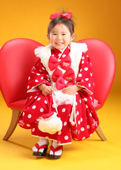 ★チャビーギャング 3歳 被布着物セット七五三★ 3歳女の子 七五三着物 被布 チャビーギャング CHUBBY GANG 3歳女の子