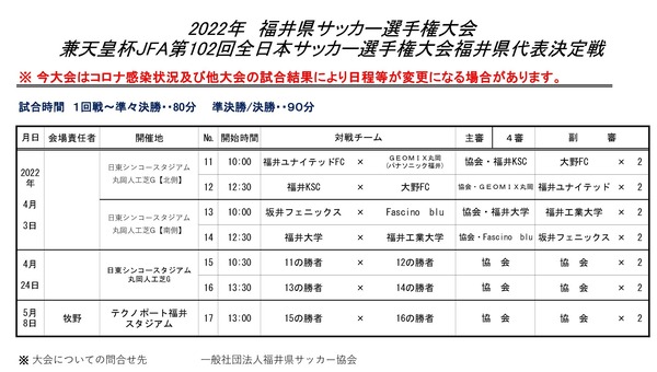 2022年 県選手権大会トーナメント表（天皇杯予選)R4.4.3