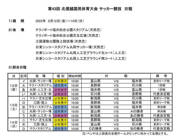 【最終原稿】第43回北信越国体組合せ　日程1