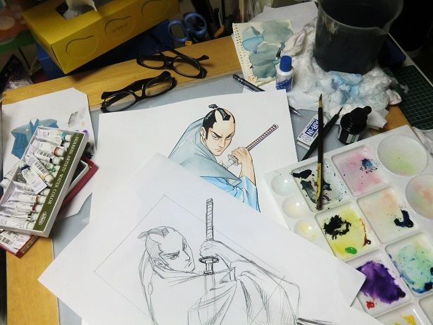 カラー原稿とbgm 漫画家 橋本孤蔵blog 孤蔵の仕事 カラー原稿とbgm 漫画家 橋本孤蔵blog 孤蔵の仕事