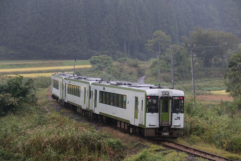 3  磐越西線 上野尻-野沢駅間　ｷﾊ110+３　その1