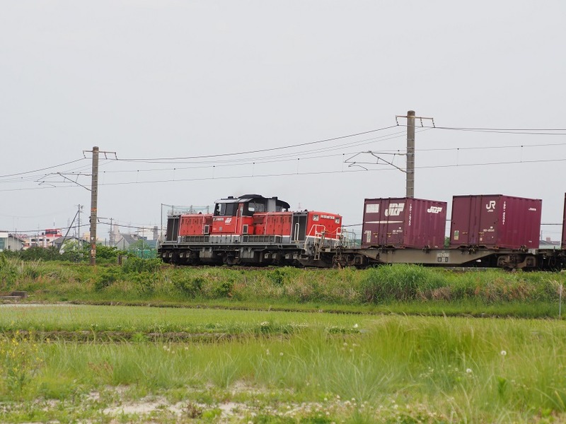 8 DD51-1801 コンテナ列車 白鳥信号所にて その3