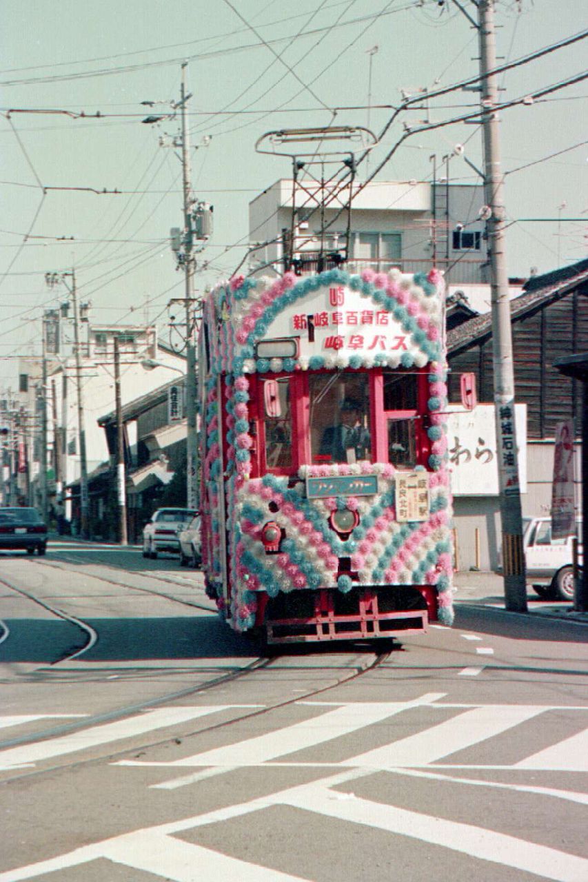 第31回ぎふ信長まつり 岐阜市内線花電車 1987年10月4日 半田の吉田のblog 第31回ぎふ信長まつり 岐阜市内線花電車 1987年10月4日 半田の吉田のblog