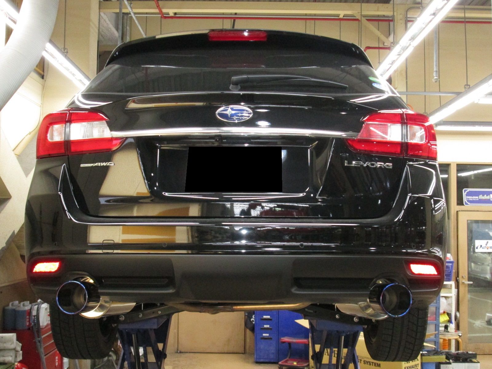 レヴォーグにn1マフラーの取り付け Super Autobacs Sunshine Kobe Tuning Blog